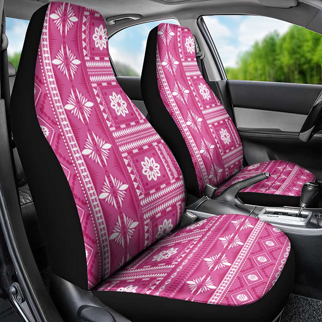 Fiji Masi All Pink Car Seat Cover Tapa Pattern - Polynesian Pride
