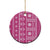 Fiji Masi All Pink Ceramic Ornament Tapa Pattern - Polynesian Pride