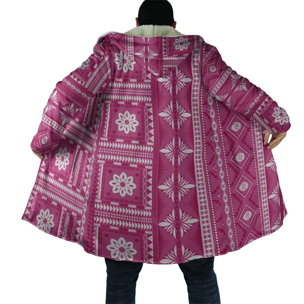 Fiji Masi All Pink Cloak Tapa Pattern - Polynesian Pride