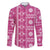 Fiji Masi All Pink Family Matching Summer Maxi Dress and Hawaiian Shirt Tapa Pattern - Polynesian Pride
