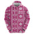 Fiji Masi All Pink Hoodie Tapa Pattern - Polynesian Pride