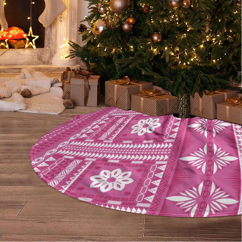 Fiji Masi All Pink Tree Skirt Tapa Pattern - Polynesian Pride