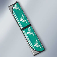 Fiji Masi All Teal Auto Sun Shade Tapa Pattern - Polynesian Pride