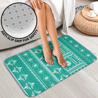 Fiji Masi All Teal Bathroom Set Tapa Pattern - Polynesian Pride