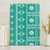 Fiji Masi All Teal Canvas Wall Art Tapa Pattern - Polynesian Pride