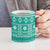 Fiji Masi All Teal Ceramic Mug Tapa Pattern - Polynesian Pride