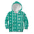 Fiji Masi All Teal Kid Hoodie Tapa Pattern - Polynesian Pride