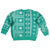 Fiji Masi All Teal Kid Ugly Christmas Sweater Tapa Pattern - Polynesian Pride