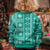 Fiji Masi All Teal Kid Ugly Christmas Sweater Tapa Pattern - Polynesian Pride