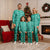 Fiji Masi All Teal Christmas Pajama Set Tapa Pattern - Polynesian Pride