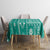 Fiji Masi All Teal Tablecloth Tapa Pattern - Polynesian Pride