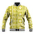 Fiji Masi All Yellow Baseball Jacket Tapa Pattern - Polynesian Pride