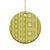 Fiji Masi All Yellow Ceramic Ornament Tapa Pattern - Polynesian Pride