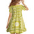 Fiji Masi All Yellow Family Matching Tank Maxi Dress and Hawaiian Shirt Tapa Pattern - Polynesian Pride