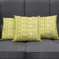 Fiji Masi All Yellow Pillow Cover Tapa Pattern - Polynesian Pride