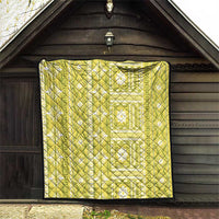 Fiji Masi All Yellow Quilt Tapa Pattern - Polynesian Pride