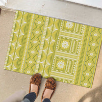 Fiji Masi All Yellow Rubber Doormat Tapa Pattern - Polynesian Pride