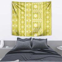 Fiji Masi All Yellow Tapestry Tapa Pattern - Polynesian Pride