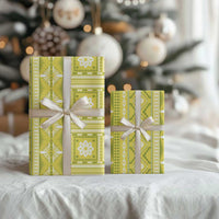 Fiji Masi All Yellow Wrapping Paper Tapa Pattern - Polynesian Pride