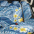 Plumeria Polynesian Blue Glitter Pattern Back Car Seat Cover