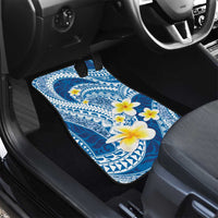 Plumeria Polynesian Blue Glitter Pattern Car Mats LT01 - Polynesian Pride