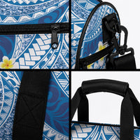 Plumeria Polynesian Blue Glitter Pattern Duffle Bag LT01 - Polynesian Pride