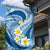 Plumeria Polynesian Blue Glitter Pattern Garden Flag