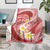 Plumeria Polynesian Coral Glitter Pattern Blanket