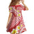 Plumeria Polynesian Coral Glitter Pattern Family Matching Summer Maxi Dress and Hawaiian Shirt