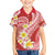 Plumeria Polynesian Coral Glitter Pattern Hawaiian Shirt