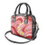 Plumeria Polynesian Coral Glitter Pattern Shoulder Handbag