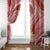 Plumeria Polynesian Coral Glitter Pattern Window Curtain