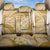 Plumeria Polynesian Gold Glitter Pattern Back Car Seat Cover