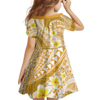 Plumeria Polynesian Gold Glitter Pattern Family Matching Puletasi and Hawaiian Shirt LT01 - Polynesian Pride