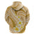 Plumeria Polynesian Gold Glitter Pattern Hoodie