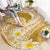 Plumeria Polynesian Gold Glitter Pattern Round Carpet