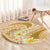 Plumeria Polynesian Gold Glitter Pattern Round Carpet