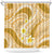 Plumeria Polynesian Gold Glitter Pattern Shower Curtain