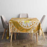 Plumeria Polynesian Gold Glitter Pattern Tablecloth LT01 - Polynesian Pride