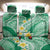 Plumeria Polynesian Green Glitter Pattern Back Car Seat Cover