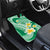 Plumeria Polynesian Green Glitter Pattern Car Mats