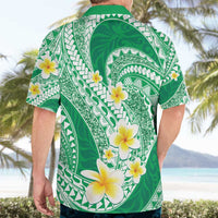 Plumeria Polynesian Green Glitter Pattern Hawaiian Shirt LT01 - Polynesian Pride