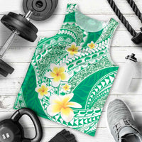 Plumeria Polynesian Green Glitter Pattern Men Tank Top LT01 - Polynesian Pride