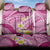 Plumeria Polynesian Pink Glitter Pattern Back Car Seat Cover