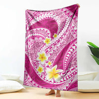 Plumeria Polynesian Pink Glitter Pattern Blanket LT01 - Polynesian Pride