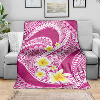 Plumeria Polynesian Pink Glitter Pattern Blanket LT01 - Polynesian Pride