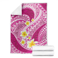 Plumeria Polynesian Pink Glitter Pattern Blanket LT01 - Polynesian Pride
