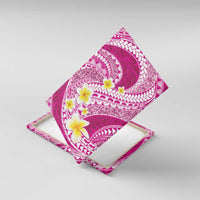 Plumeria Polynesian Pink Glitter Pattern Canvas Wall Art LT01 With Frame Pink - Polynesian Pride