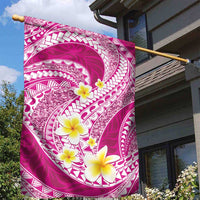 Plumeria Polynesian Pink Glitter Pattern Garden Flag LT01 - Polynesian Pride