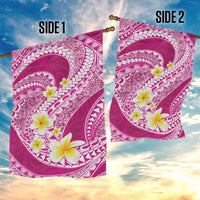 Plumeria Polynesian Pink Glitter Pattern Garden Flag LT01 - Polynesian Pride